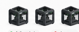 Exemplo visual da frota de impressoras 3D