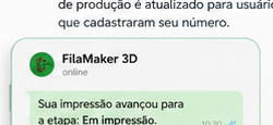 Exemplo de atualização da solicitação enviada pelo WhatsApp